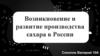 Возникновение и развитие производства сахара в России