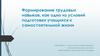 Формирование трудовых навыков, как одно из условий подготовки учащихся к самостоятельной жизни