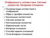Отображения и соответствия. Счетные множества. Бинарные отношения. Основные виды соответствий и отображений