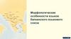 Морфологические особенности языков балканского языкового союза