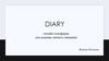 Diary - онлайн-платформа для ведения личного дневника