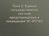 Единая государственная система предупреждения и ликвидации ЧС (РСЧС)