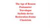 The Age of Reason Pentameter Travologue Stylistic device Restoration drama Classicism