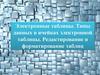 Электронные таблицы. Типы данных в ячейках электронной таблицы. Редактирование и форматирование таблиц
