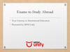 Exams to Study Abroad
