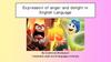 Expression of anger and delight in English Language