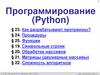 Программирование (Python). Как разрабатывают программы?