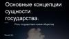Основные концепции сущности государства. Роль государства в жизни общества