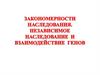 Закономерности наследования. Независимое наследование и взаимодействие генов