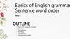 Basics of English grammar. Sentence word order Part II