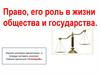 Право, его роль в жизни общества и государства