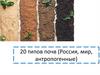 20 типов почв (Россия, мир, антропогенные)