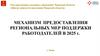 Механизм предоставления региональных мер поддержки работодателей в 2025 г
