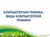 Компьютерная графика. Виды компьютерной графики