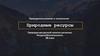 Природные ресурсы. Природопользование и геоэкология