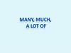 Much, many, a lot of