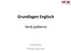Grundlagen Englisch Verb patterns HFW Bern