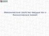 Механические свойства твердых тел и биологических тканей