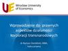 Wprowadzenie do prawnych aspektów działalności korporacji transnarodowych
