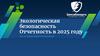 Экологическая безопасность. Отчетность в 2025 году