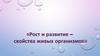 Рост и развитие – свойства живых организмов