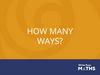 How many ways