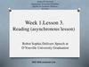 Week 1.Lesson 3. Reading (asynchronous lesson)