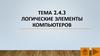 Логические элементы компьютеров. Тема 2.4.3