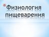 Физиология пищеварения