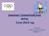 Зимние Олимпийские игры. Сочи 2014 год