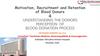 Motivation, Recruitment, and Retention of Blood Donors & Understanding Donors Perception of the Blood Donation Process