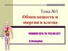 Обмен веществ и энергии в клетке. Тема №3