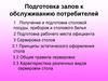 Подготовка залов к обслуживанию потребителей