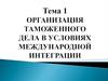 Организация таможенного дела в условиях международной интеграции