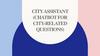 City Assistant (chatbot for city-related questions)