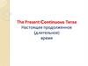 The Present Continuous Tense. Настоящее продолженное (длительное) время