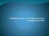 Introduction to intercultural communication