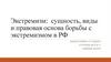 Экстремизм: сущность, виды и правовая основа борьбы с экстремизмом в РФ