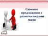 Сложное предложение с разными видами связи (Тема 33)