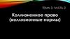 Коллизионное право (коллизионные нормы). Тема 3. Часть 2