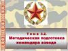 Методическая подготовка командира взвода. Занятие 2 Методика и порядок проведения ТСЗ со взводом