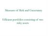 Measures of Risk and Uncertainty Efficient portfolios consisting of two risky assets