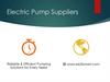 Electric pump suppliers. Reliable & efficient pumping. Solutions for every need