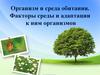 Организм и среда обитания. Факторы среды и адаптации к ним организмов