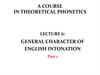 General character of english intonation