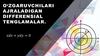 O‘zgaruvchilari ajraladigan differensial tenglamalar