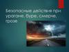 Безопасные действия при урагане, буре, смерче, грозе