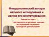 Методологический аппарат научного исследования и логика его конструирования