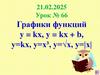 Графики функций y = kx, y = kx + b, y=kx, y=x³, y=√x, y=|x|. Урок № 66
