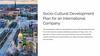 Socio - Cultural Development. Plan for an International Company